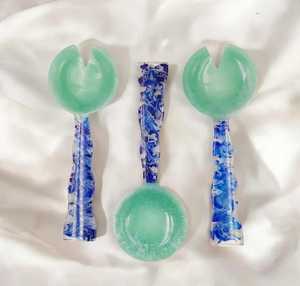 Ensemble cuillère et fourchette en résine artisanale de luxe, design durable, finition mate, idéal pour servir les salades, qualité supérieure, prix de gros en Inde - Product Image 1