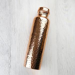 Bouteille d'eau en cuivre pur avec ensemble de verres en cuivre, réutilisable, anti-fuite, vaisselle ayurvédique pour la maison, le bureau, les voyages, la salle de sport, cadeau - Product Image 2