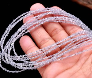 Cuentas de diamante Herkimer de lavanda de 2-3 mm, pequeñas, crudas, sin cortar, para la fabricación de joyas, suministro al por mayor. - Product Image 1