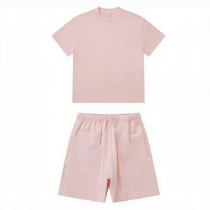 Ensemble de vêtements d'été pour homme, t-shirt thermique à col haut et short, logo personnalisé, 2025 - Product Image 1