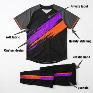 Maillot de baseball pour hommes – Nouveauté 2026 – Respirant, tendance, chemise boutonnée, personnalisable avec logo – Idéal pour le dropshipping - Product Image 5