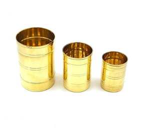 New Design Wholesale Pure Brass Flour Rice Pulse <b>Measuring</b> Cup Hot Selling & Best Price Gold Plated <b>Measuring</b> Cup - Product Image 2