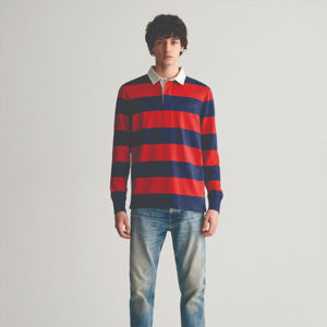 เสื้อรักบี้ผ้าฝ้ายลายปักแบบกำหนดเอง สวมใส่สบายสำหรับผู้ชาย ดีไซน์สวยที่สุด เสื้อรักบี้แขนยาวแบบโปโล ขายส่งตามสั่ง - Product Image 1