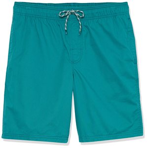 Shorts de Playa para Hombre, 100% Algodón, Color Sólido, Transpirables, con Cintura Elástica, Bolsillos Delanteros con Logotipo, Estilo Casual para Uso Diario - Product Image 1