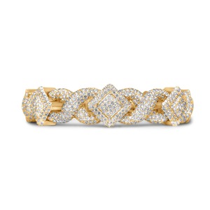 New Design <b>Iced</b> <b>Out</b> Two Row VVS Cuban Link <b>Chain</b> Rhodium Plated Charm Pendants Bracelet with Moissanite From Gujarat - Product Image 2