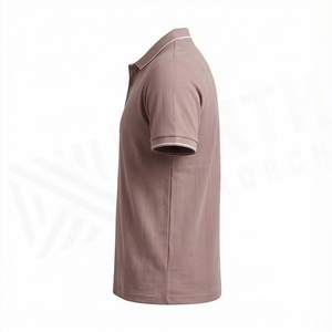 Wholesale Men's Summer Polo <b>Shirt</b> Business Casual Customized Color Short Sleeves <b>Half</b>-<b>Button</b> Closure Premium Top Apparel - Product Image 3