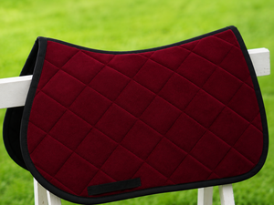 Almohadilla de Terciopelo Premium Acolchada para Silla de Montar, Transpirable, para Salto Ecuestre, con Relleno de Espuma, Correa de Sujeción, Absorción de Impactos, Suave, Roja - Product Image 3