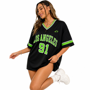 Maillots de football américain personnalisés en mesh, coupe courte, sublimés, style streetwear rétro américain - Product Image 3