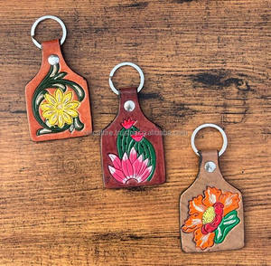 Llaveros de cuero tallados a mano, llaveros de cuero con forma exótica bonita, accesorios de cuero, llaveros bonitos para unisex - Product Image 5