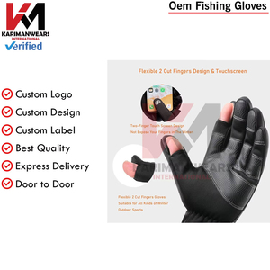 Guantes de Pesca de Fabricante OEM con Agarre Duradero en la Palma, Equipo de Pesca para Exteriores para Importadores, Distribuidores y Marca Privada - Product Image 2