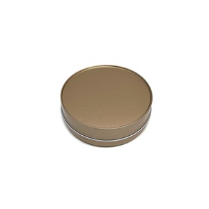 Lata Redonda de Metal Dorado con Tapa de Rosca, Acabado Mate, para Regalos, Manualidades, Envases de Velas, 109 x 34 mm - Product Image 5