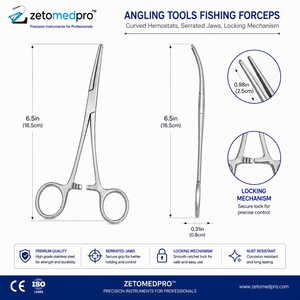 Pince de pêche en acier inoxydable pour retirer les hameçons, 5 pouces, pour la pêche sous-marine Zetomed Pro, facile à utiliser - Product Image 2
