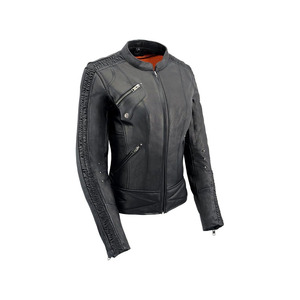 Chaqueta de Motociclista de Cuero SAMROZ SPORTS Unisex, Estilo Scooter, Deportiva y Elegante, Reflectante, para Otoño/Invierno - Product Image 3