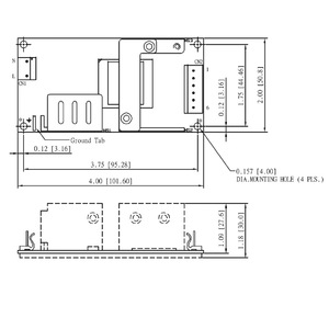 Fuente de Alimentación Médica de 60W 12V 5A AC-DC de Salida Única, Marco Abierto, Clase de Aislamiento BF y Emisiones de Nivel B, 2xMOPP, Tamaño Compacto 2x4x1.18" MIT - Product Image 2