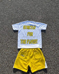 Conjunto de camiseta y pantalones cortos de algodón pesado Unisex de verano Logotipo de impresión de pantalla personalizado Estilo informal para hombres por fabricante - Product Image 1