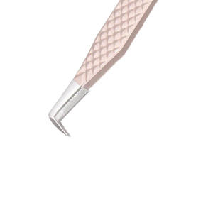 Pinzas para Pestañas de Acero Inoxidable Ecológicas con Marca Privada Personalizada, Punta Puntiaguda, Agarre Nano, Logotipo Impreso con Fibra de Diamante - Product Image 4