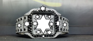 Montre automatique carrée pour homme, style Hip Hop de luxe, entièrement sertie de moissanite noire et argentée, chiffres romains, mouvement mécanique - Product Image 2