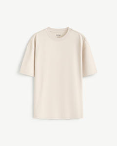 Camiseta de manga corta para hombre, corte holgado, lisa, formal, de punto, 100% algodón, antiarrugas y transpirable, rutina, Vietnam - Product Image 1