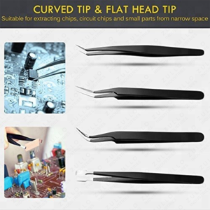 Pinzas Antiestáticas Industriales Premium para Electrónica, Personalizables OEM, Herramientas de Precisión para Uso Cosmético y de Mantenimiento - Product Image 2