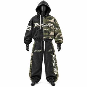 Nouvel ensemble de survêtement unisexe coupe-vent imprimé, personnalisable, 2 pièces, haute qualité, séchage rapide, 100% coton, design sportif - Product Image 6