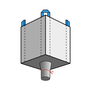 Bolsa de Polipropileno Impermeable de 1.5 Toneladas, Tejida, de Alta Resistencia, con Abertura Superior, Boquilla Inferior y Ventilación, para Fertilizantes, Productos Químicos, Cemento a Granel - Product Image 4