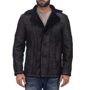Manteau en fourrure pour homme haut de gamme en cuir, vente en gros, vêtements d'hiver modernes, usine OEM, manteau en fourrure pour homme tendance, qualité supérieure - Product Image 1