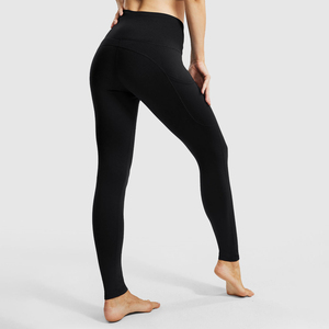 Leggings taille mi-haute pour femme, pantalon de sport yoga, moulant, sans couture, effet push-up, fitness, gym, Spandex/Polyester, séchage rapide, respirant - Product Image 4