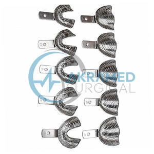 Juego Premium de 10 Bandejas de Impresión Dental de Acero Inoxidable Perforadas y Autoclavables, Soporte para Dientes, Kit de Instrumentos Quirúrgicos para Dentistas - Product Image 5