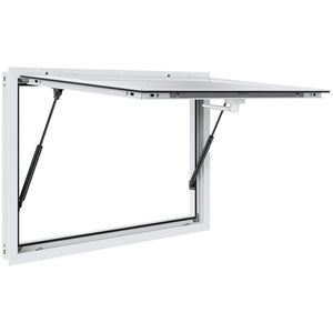 Finestra per Concessioni in Lega di Alluminio 48"x36" per Food Truck con Tenda, Gancio di Traino e Supporto a 85 Gradi - Product Image 1