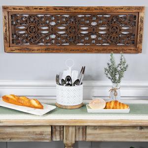 Organizador de utensilios blanco con asa central, soporte para cubiertos perfecto para mesa de comedor, encimera de cocina, soporte para cucharas y tenedores, de la India. - Product Image 6