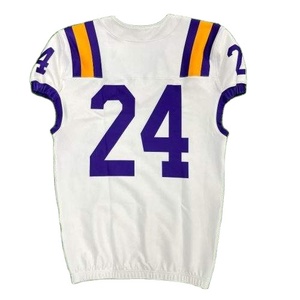 Maillot de football américain personnalisé 100% polyester extensible pour hommes adultes respirant anti-UV séchage rapide entraînement court taille plus - Product Image 3