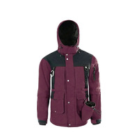 Nouvelle veste softshell à capuche bordeaux imperméable et respirante, grande taille, manteau d'hiver pour homme, coupe classique