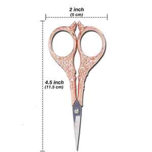 Wholesale Vintage Style Embroidery Scissors Stainless Steel Straight Blade Tip Sharp Nail Art Mini Tailor Scissors - Product Image 2