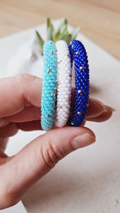 Seed Beads <b>Charm</b> Stretch Set Color Block Tube Design Elastic Stackable Luxury Fashion Jewelry Gift Unisex Custom Wholesale - Product Image 6