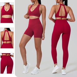 Wholesale Women's Sportswear Fitness Yoga Active Wear Women 2PCS High Waist Yoga Sets - Product Image 2