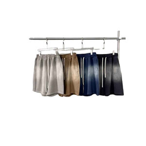 Ensemble de shorts d'été décontractés à imprimé numérique Feuille Tropicale, motif artistique minimaliste, pour une ambiance estivale fraîche et décontractée - Product Image 4