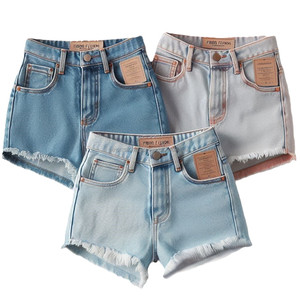Venta al por mayor elegante cómodo de cintura alta de algodón Spandex Mezclado pantalones cortos de mezclilla caliente OEM Jeans para las niñas de Bangladesh - Product Image 3