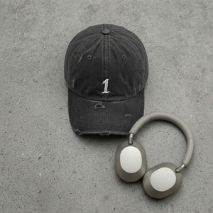 Casquette de baseball noire vieillie One Apex pour homme, en coton lavé, avec lettres brodées, style streetwear décontracté, ajustable - Product Image 3