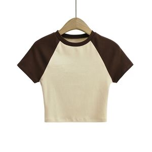 Custom Printed Logo Women's Crop Top T-<b>Shirt</b> O-Neck Round Neckline Breathable Anti-Wrinkle Plain Dyed <b>Paisley</b> <b>Pattern</b> Croptop - Product Image 1