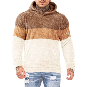 Custom Heavyweight 100% Cotton <b>Sherpa</b> Fleece <b>Lined</b> Pullover Hoodie 400 GSM Low MOQ Winter OEM Supplier Men's Private Sweatshirts - Product Image 1