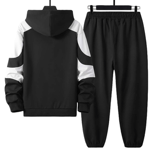 Custom Printed Cotton Two-Piece <b>Tracksuit</b> Set for Men Premium Casual Sportswear Jogger Suit with Custom Logo - Product Image 2