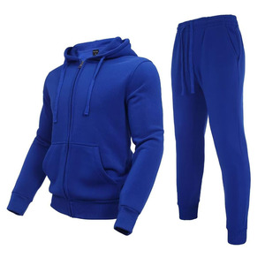 <b>Men</b> <b>Summer</b> Casual Active Tracksuit Breathable Cotton Fabric Hooded Zipper <b>Jacket</b> Slim Fit Tapered Jogger Pants Gym Running - Product Image 1