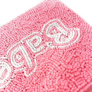Custom Big Sister Letter Embroidered Durable Vintage Clutch Handmade Beaded Pouch for Zipper <b>Wallet</b> Bridal Gift <b>Small</b> - Product Image 5