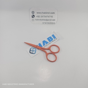 กรรไกรตัดด้ายเย็บผ้าสแตนเลสสีส้ม ยี่ห้อ HABI INDUSTRIES สำหรับงานปักมืออาชีพ ขอบเรียบคมกริบ ยาวพิเศษ - Product Image 3