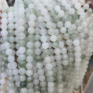 Cuentas Redondas Lisas de Jade Natural de Montaña, Cuentas Sueltas de Piedras Preciosas con Energía Curativa para Pulseras, Collares y Joyería DIY - Product Image 3