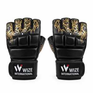Guantes Profesionales de MMA para Entrenamiento de Combate, Ligeros, de Cuero, con Cierre de Gancho y Bucle, Unisex - Product Image 1