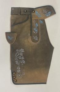 Lederhosen traditionnels bavarois pour hommes en daim végétalien fait main de haute qualité, durables, en faux daim polyester avec broderie - Product Image 3