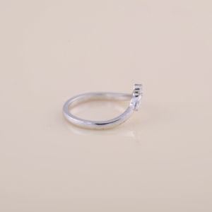 Anillo de Diamante Cultivado en Laboratorio de Corte Redondo y Marquesa de 2.19 Quilates, Plata de Ley 925 Sólida, Anillo de Compromiso con Engaste de Garras - Product Image 6