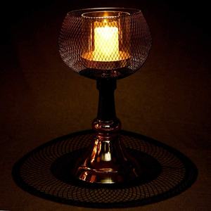 Soporte votivo de hierro de diseñador moderno con soporte Color y tamaños personalizables Metal decorativo negro para decoración del hogar - Product Image 3