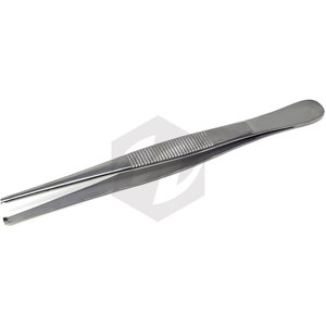 Pinzas de disección de tejido con punta de diente de rata 1x2, rectas, de acero inoxidable quirúrgico, 4.5" (11.43cm), Instrumentos Médicos - Product Image 1